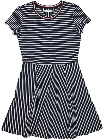 Fit and Flare Striped Dress