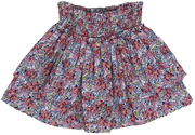Smocked-waist Tiered Skirt