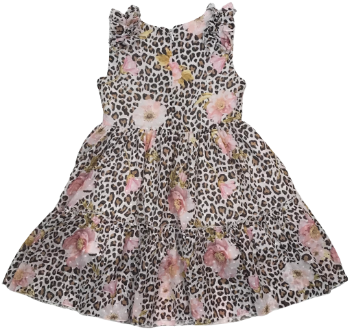 Leopard Floral Occasion Dress