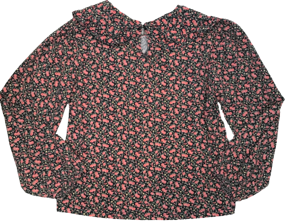 Floral Blouse with Collar