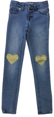 Slim Jeans with Golden Hearts